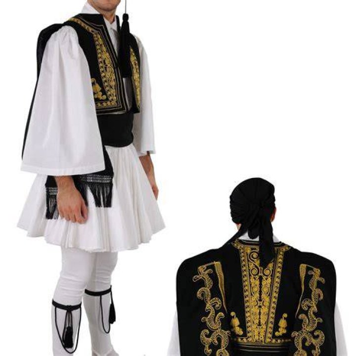 Greek Costume Fustanela Black Vest Man — Blessed Celebration