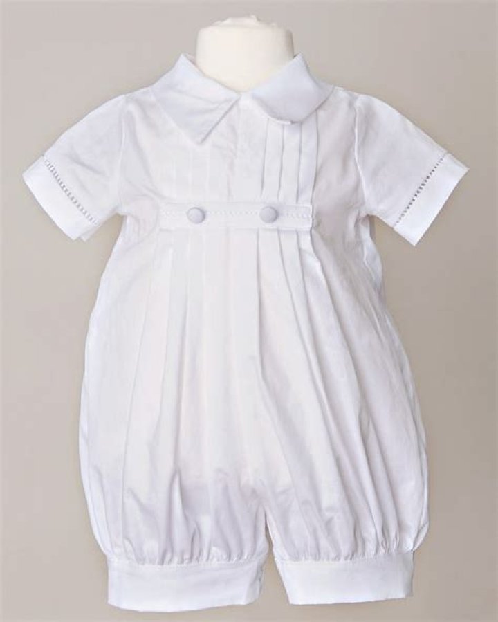 Polycotton Romper with Screened Cross,Baptism and Christening Outfits, Dresses & Suits. — Blessed Celebration
